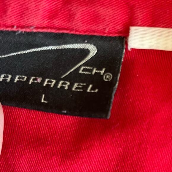 Sturgis Sleeveless Shirt Men's Size Large Red Raw Hem 2019 Motorcycle Rally - Picture 10 of 13